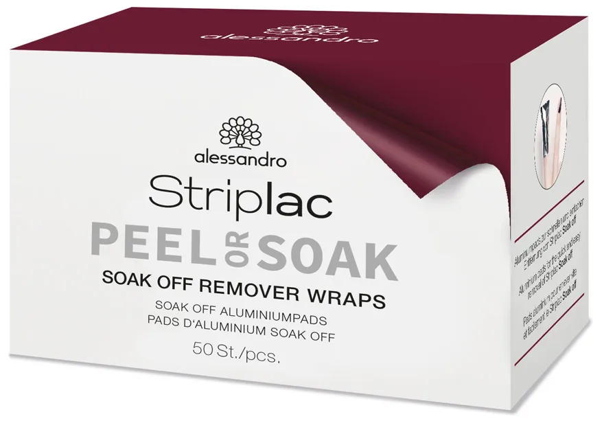 Alessandro Striplac Peel Or Soak Soak Off Remover Wraps