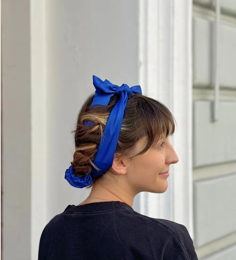 Lotta Curls Lockenband Satin Cotton Blue