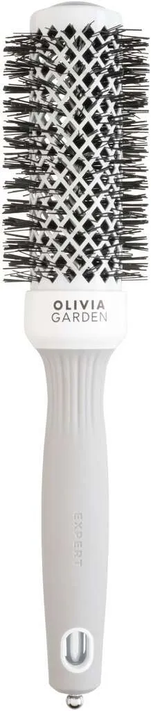 Olivia Garden Expert Blowout Shine Rundbürste Weiß & Grau