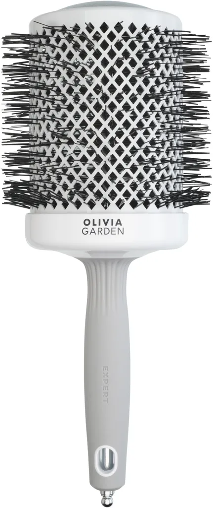 Olivia Garden Expert Blowout Shine Rundbürste Weiß & Grau