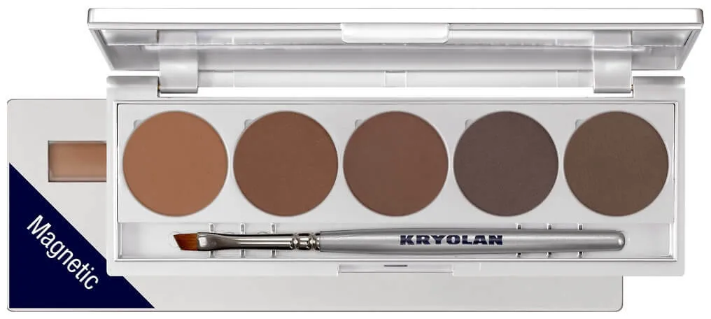 Kryolan Eyebrow Powder Palette 5 Farben magnetisch Brows 2