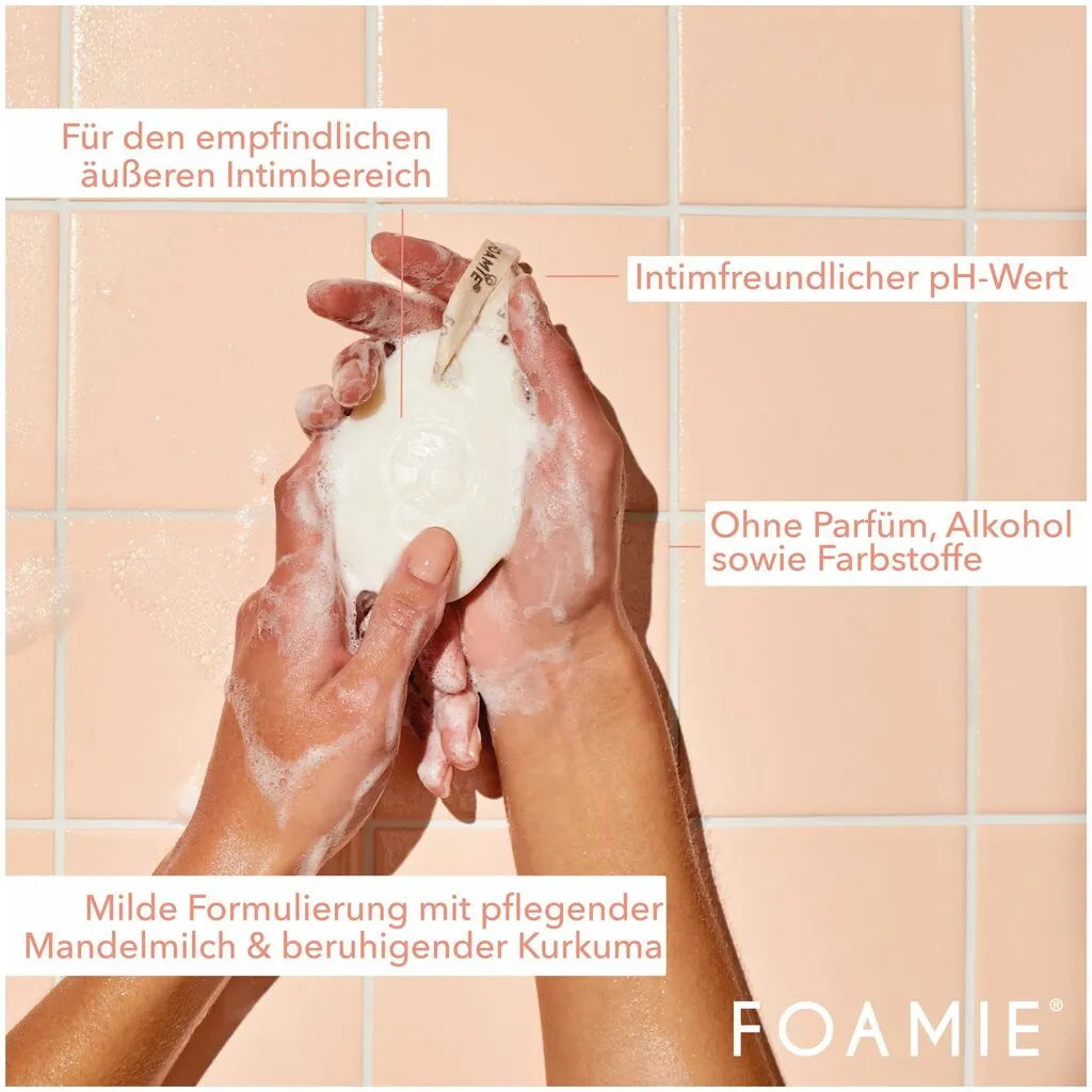 Foamie Feste Intim-Waschlotion Milchsäure und Mandelmilch