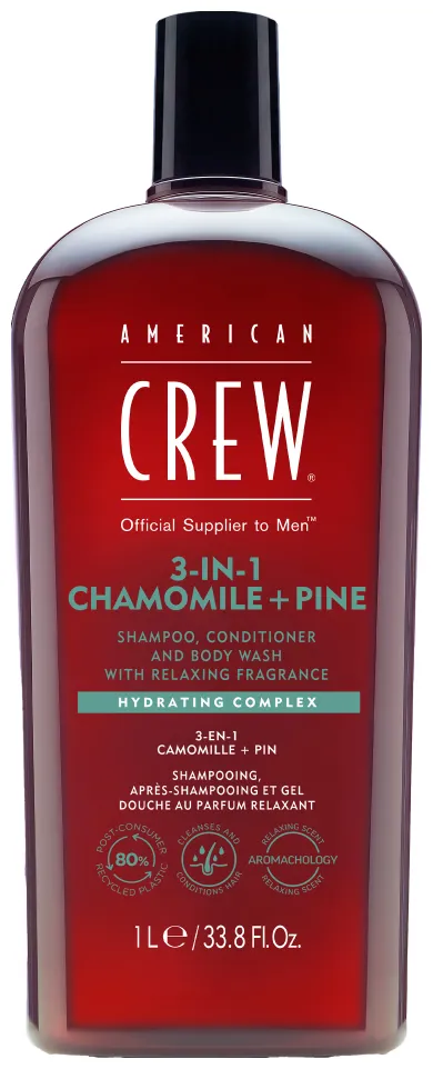 American Crew 3in1 Chamomile & Pine Shampoo, Conditioner & Body Wash