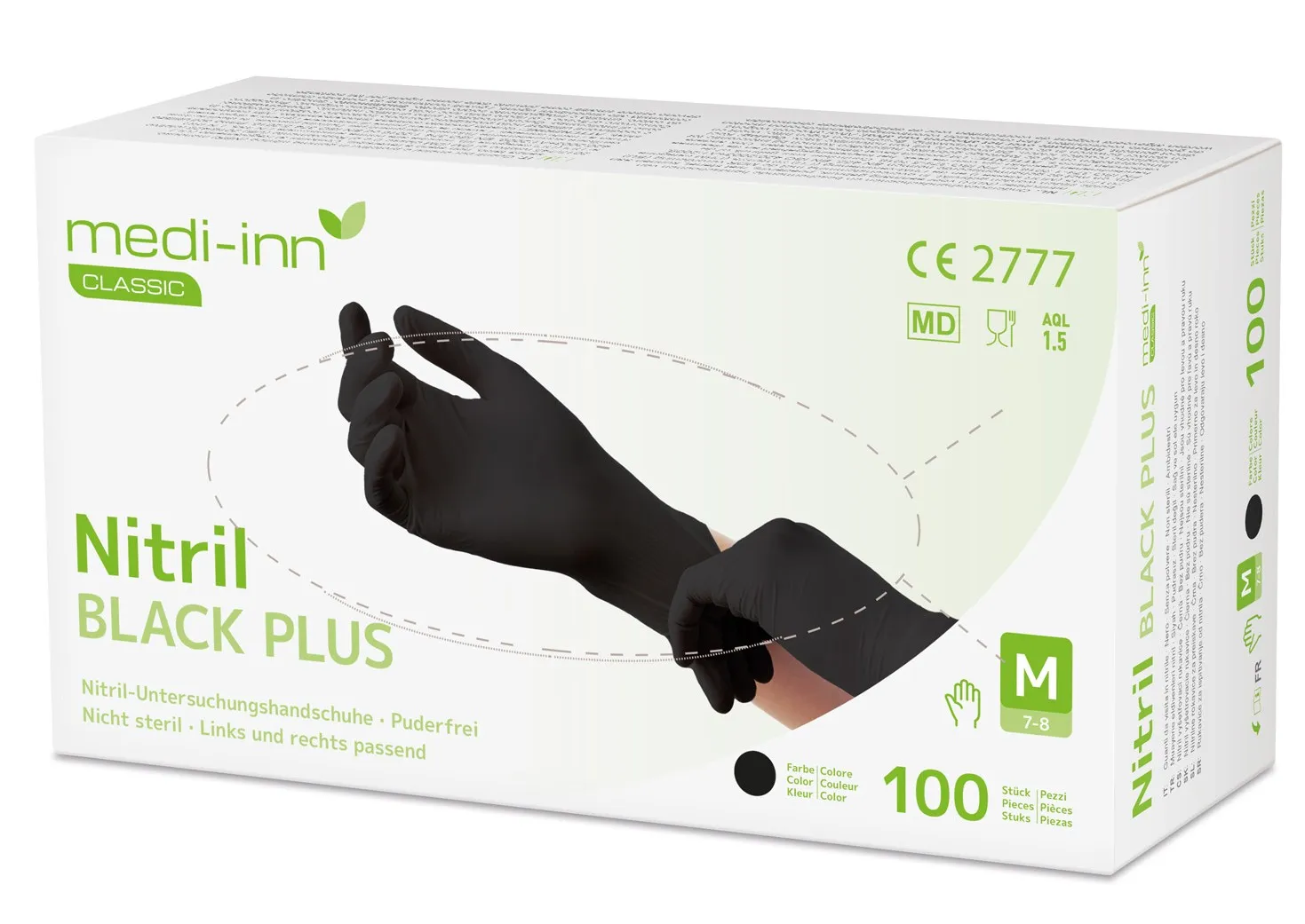 Nitril Handschuhe Black Plus Einmalhandschuhe schwarz puderfrei