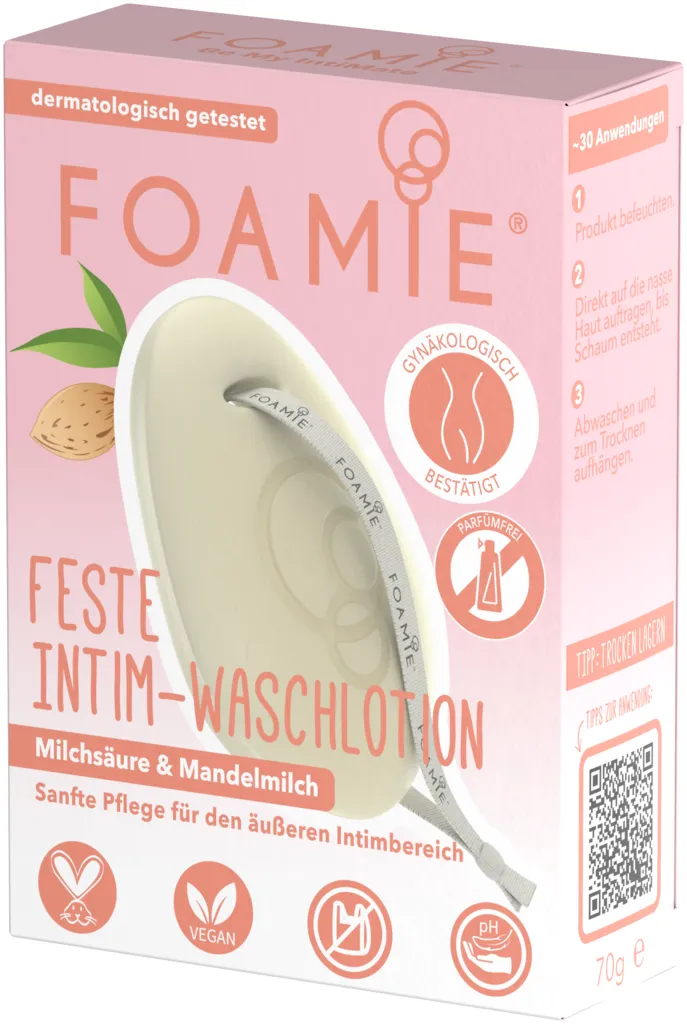 Foamie Feste Intim-Waschlotion Milchsäure und Mandelmilch