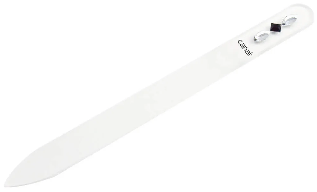 Canal Hartglasfeile mit Kristallen 14cm