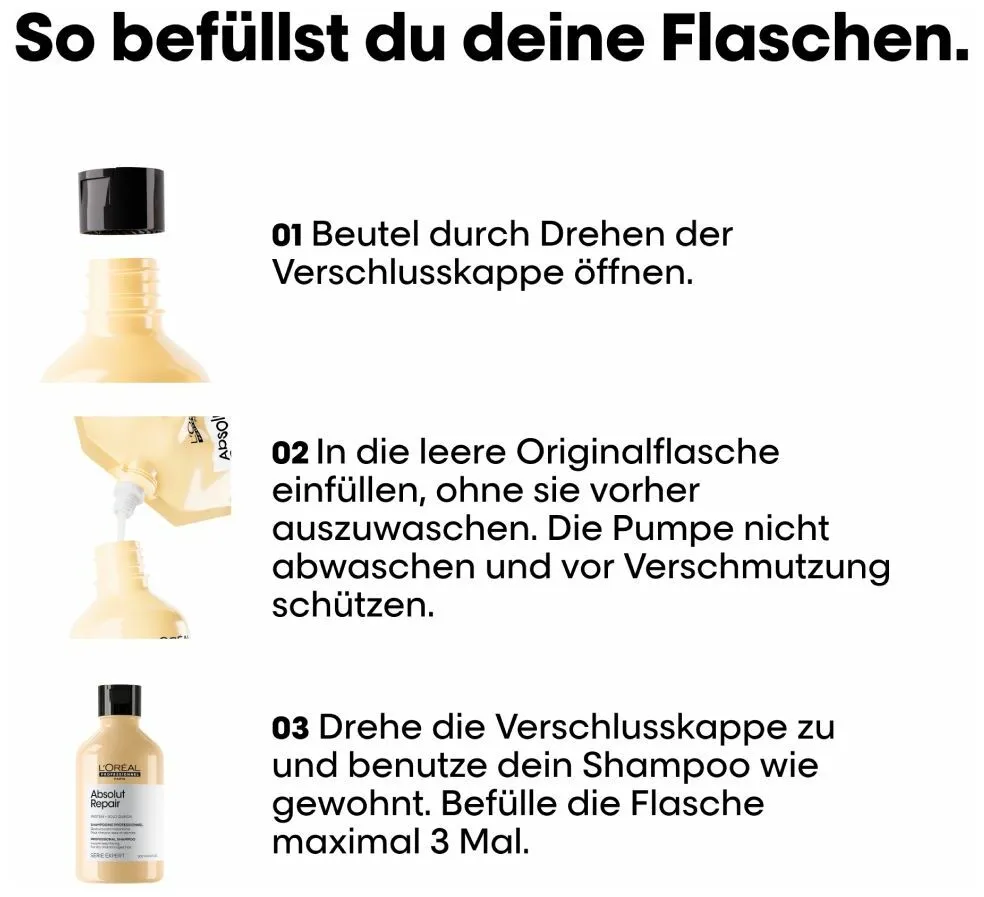 L'Oréal Série Expert Absolut Repair Refill Shampoo 500ml