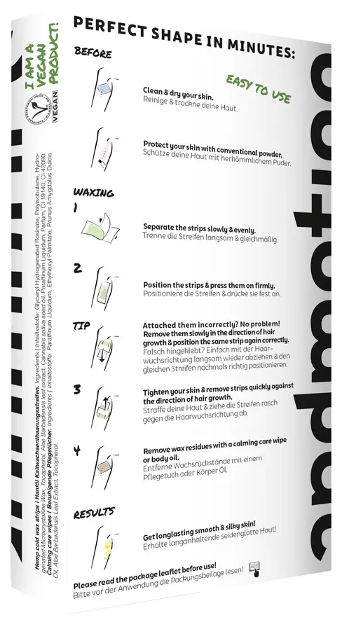 andmetics Hemp Oil Wax Strips