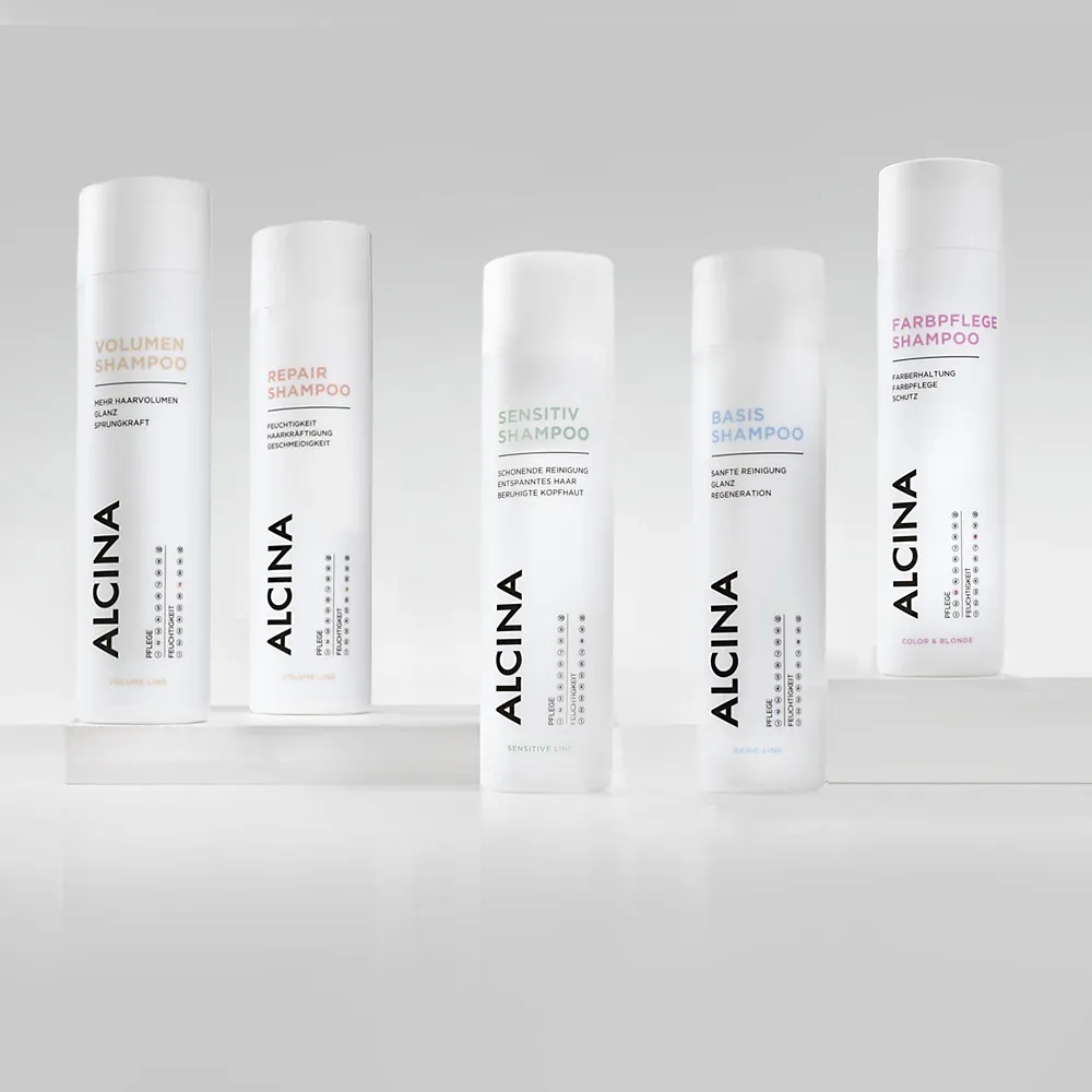 Verschiedene Alcina Shampoo Produkte